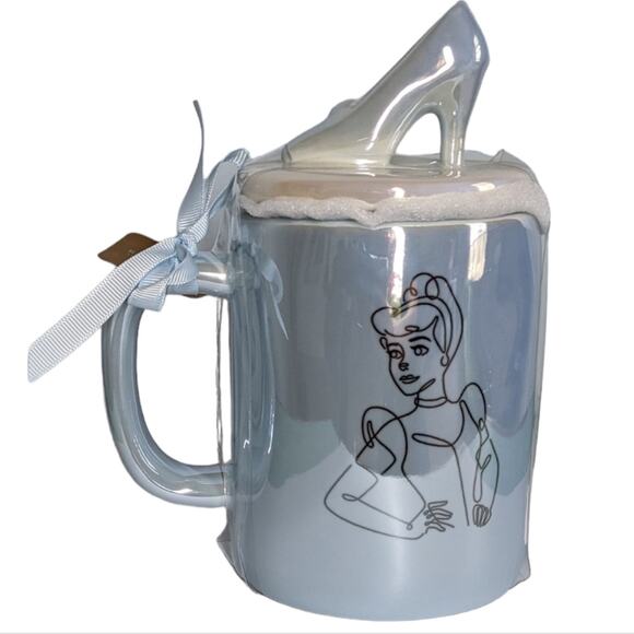 Disney Cinderella glass slipper topper mug by Rae Dunn NEW - Picture 2 of 7